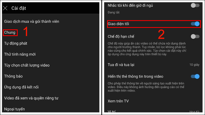 Cách bật, tắt chế độ Dark Mode của Youtube trên điện thoại, máy tính